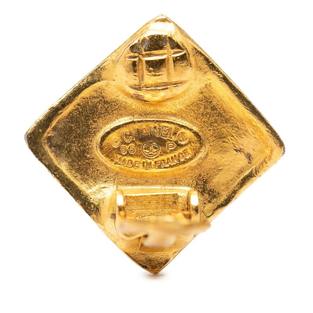 CHANEL Vintage Gold Logo Earrings - Picture 3 of 3